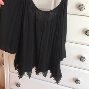 Cold shoulder fancy top